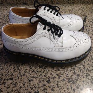 Dr. Martens,1995, Bex Sole, Steel Toe, Size 8, White, Made in England, Rare